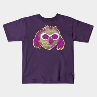 Grunge Poodle Purple Kids T-Shirt